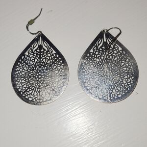 Elegant Silver Teardrop Earrings